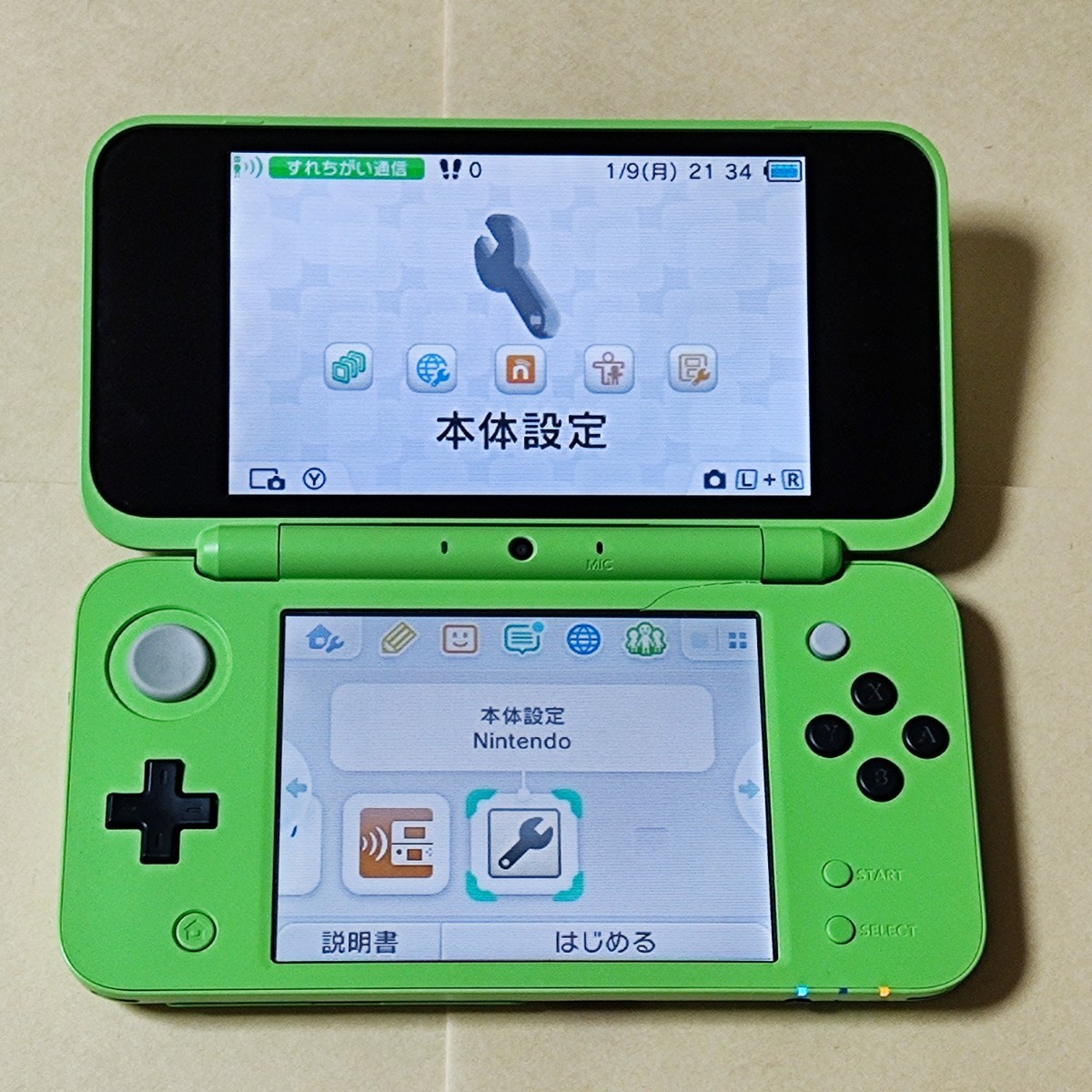 訳あり New ニンテンドー2DS LL 本体のみ MINECRAFT マインクラフト クリーパーエディション タッチペン欠品