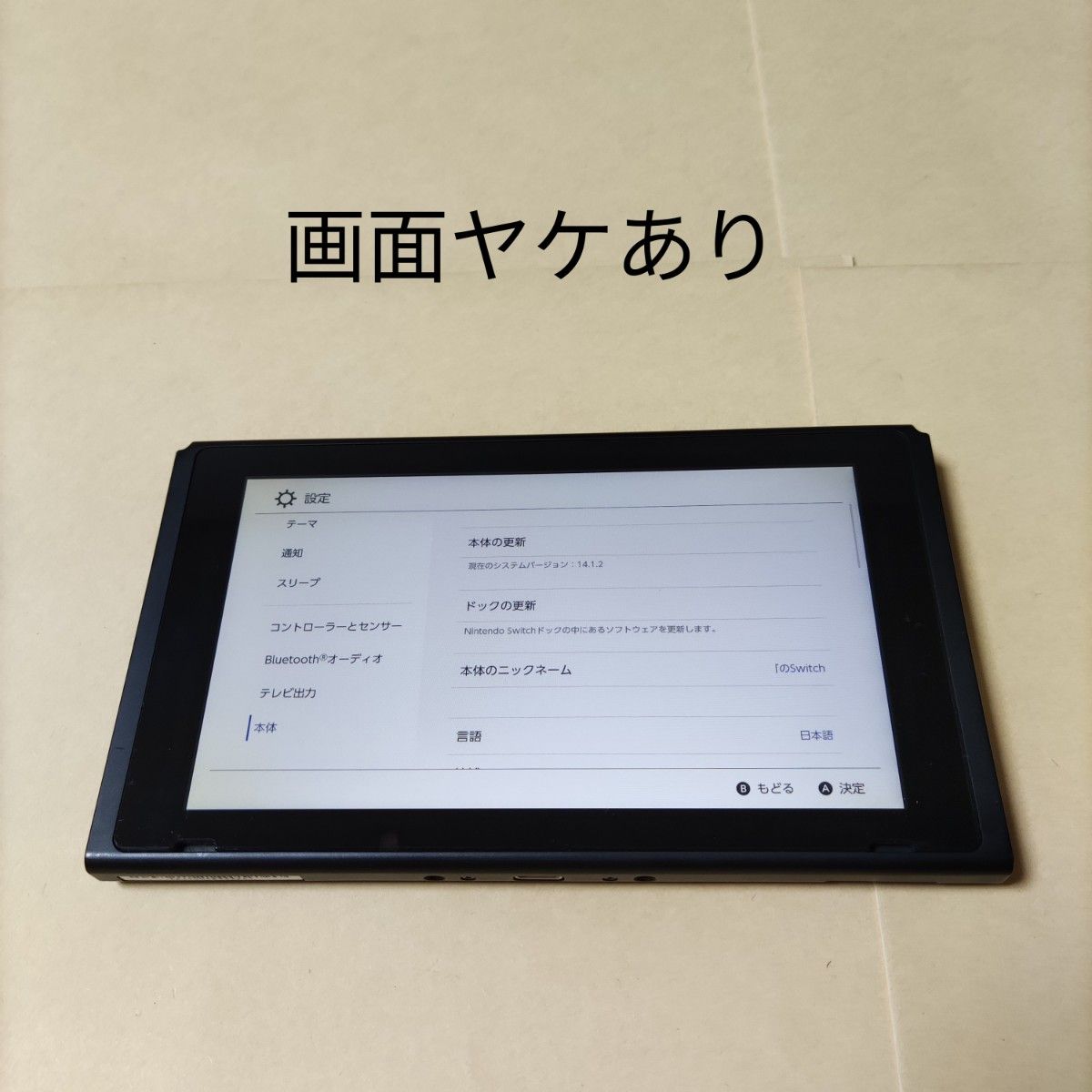 ニンテンドースイッチ 本体のみ 裏側スタンド無し 初期型 動作 ニンテンドースイッチ 本体のみ 裏側スタンド無し 初期型 動作
