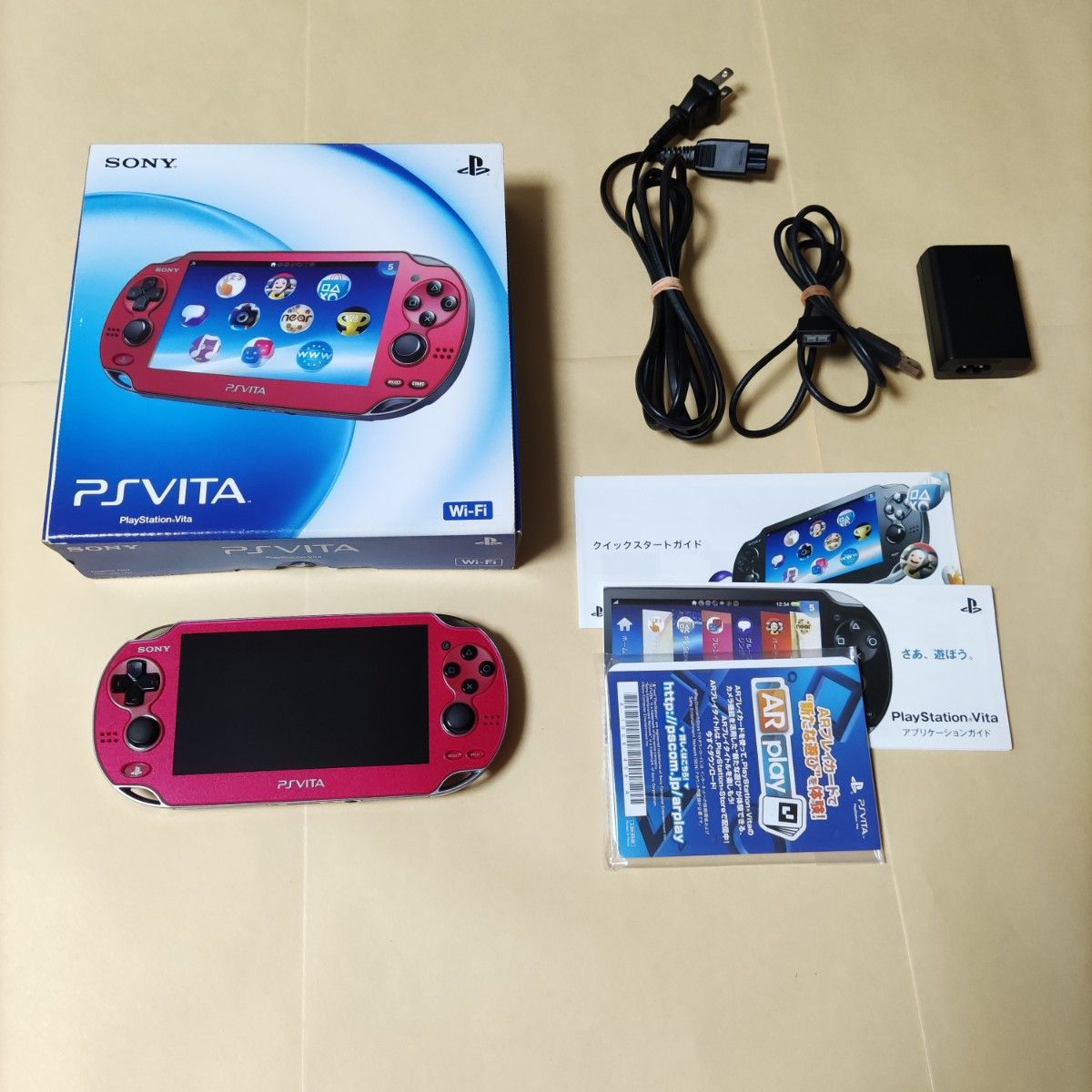 PS Vita 本体 Wi-Fiモデル コズミック・レッド 有機EL (PCH-1000 ZA03