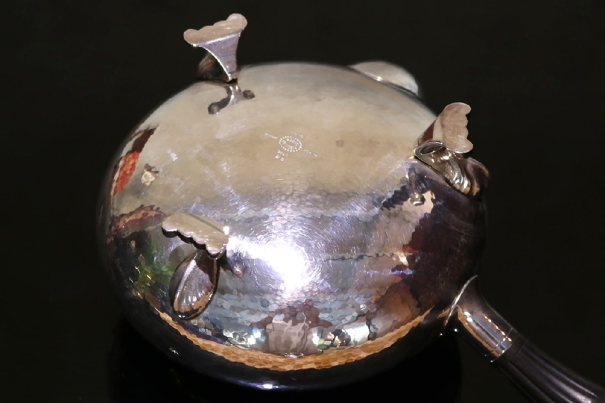 【開】『GEORG JENSEN (ジョージ・ジェンセン)』 スターリングシルバー(925S) BLOSSOM シルバーティーポット #12_画像9