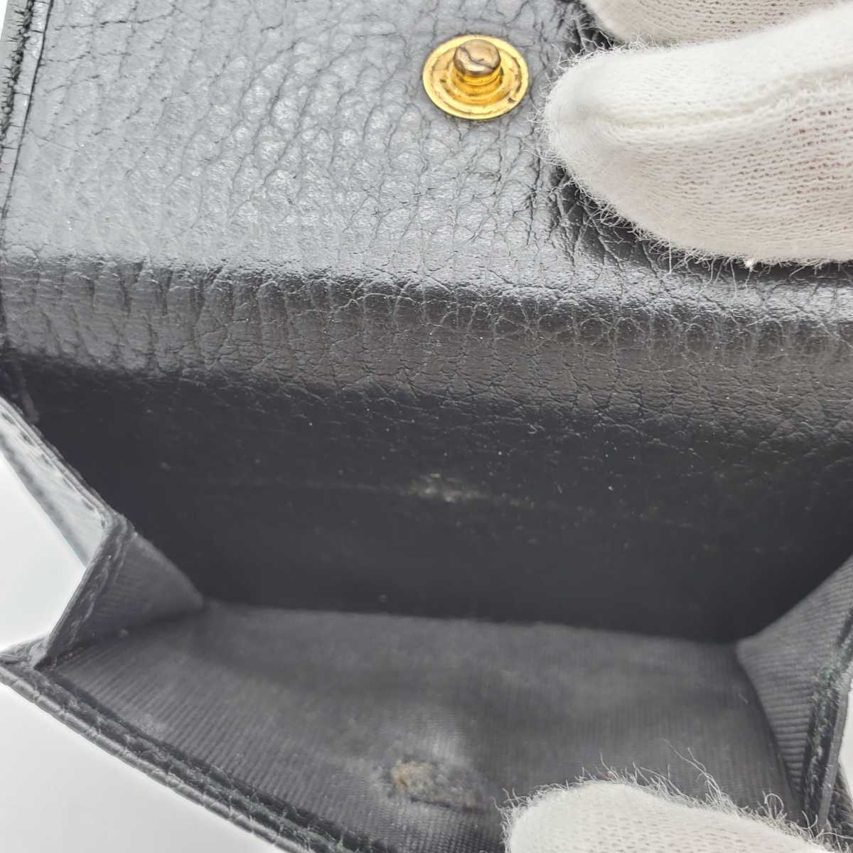 美品 GUCCI グッチ GG マーモント レザー 折り財布 2つ折り財布 ミニ