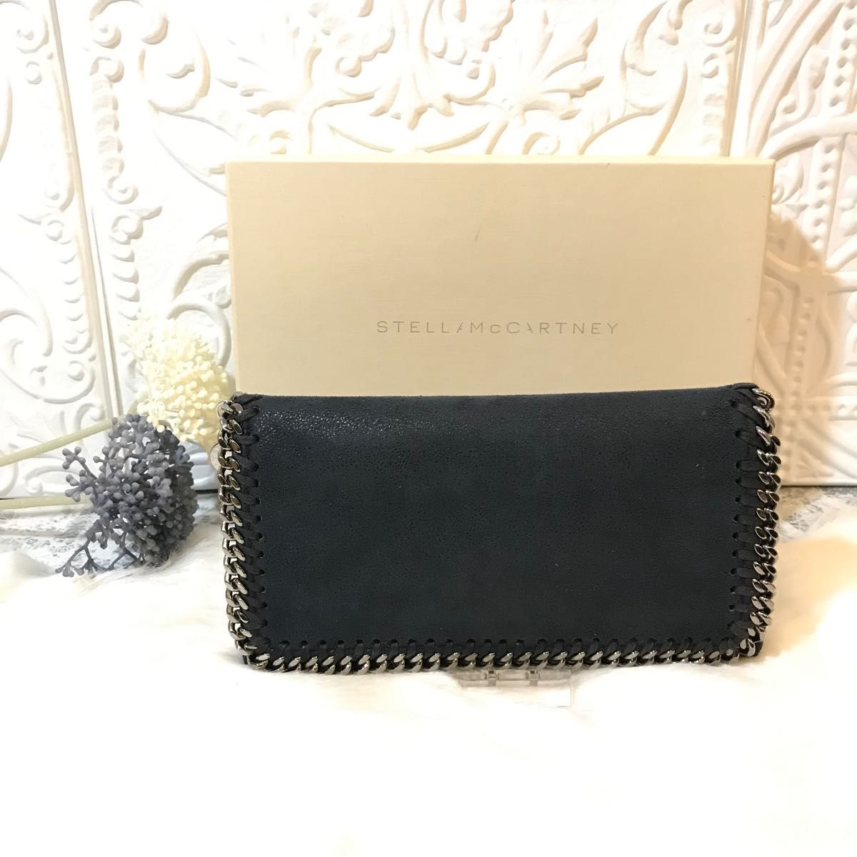 定価4万7千円】ステラマッカートニー 長財布 ネイビー レディース