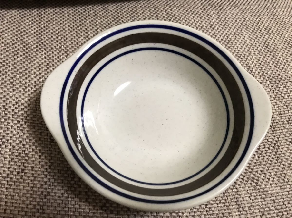 昭和レトロ ストーンウェア maiko レインボーライン サークル 4枚セット ボウル  スープ皿 の画像5