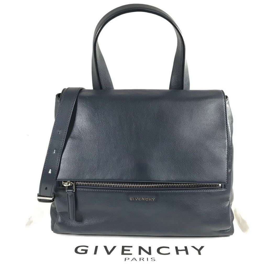 美品【ジバンシー】本物 GIVENCHY トートバッグ パンドラ ピュア ミディアム 2way ショルダーバッグ ジバンシィ レザー レディース 伊製の画像1