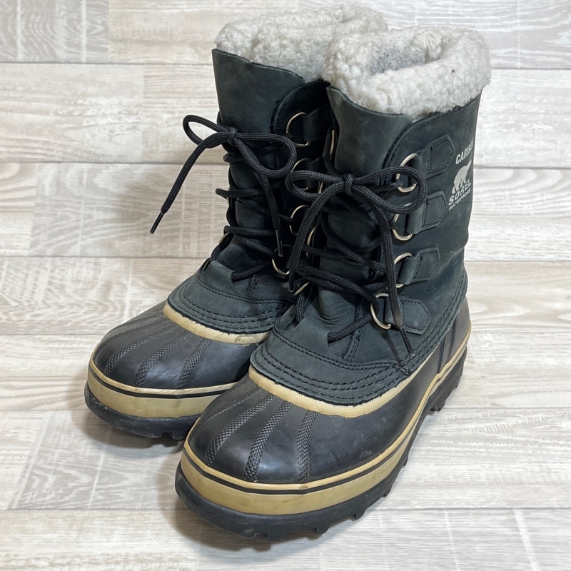 SOREL/ソレル/CARIBOU WATERPROOF/カリブー ウォータープルーフ/防水ヌバック×ラバーコンビアッパー/ウィンターブーツ/24.0cm_画像1