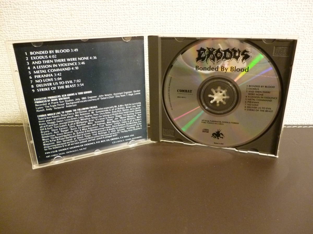 オリジナル COMBAT盤・TORRID RECORDS・EXODUS / BONDED BY BLOOD ・ エクソダス / ボンデッド・バイ・ブラッド / 輸入盤CD_画像4