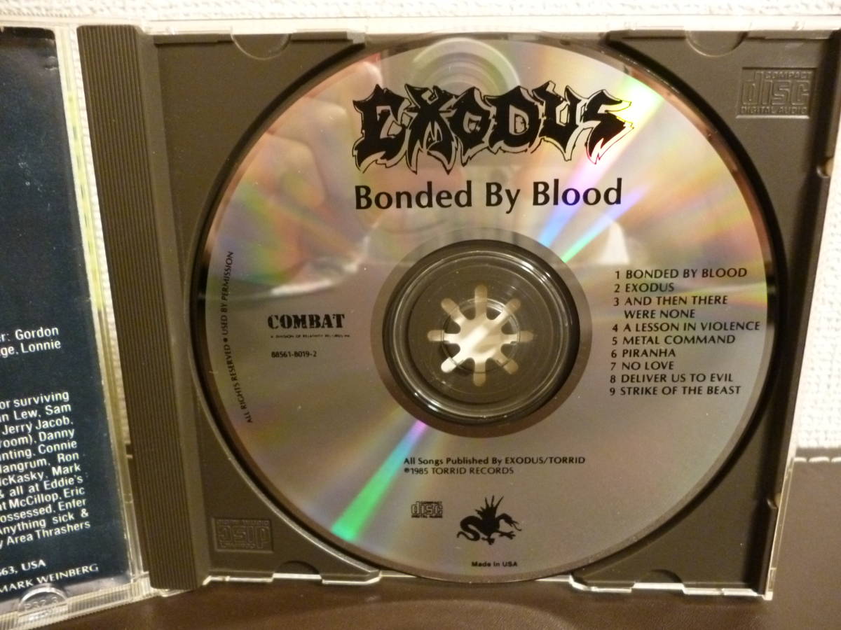 オリジナル COMBAT盤・TORRID RECORDS・EXODUS / BONDED BY BLOOD ・ エクソダス / ボンデッド・バイ・ブラッド / 輸入盤CD_画像5