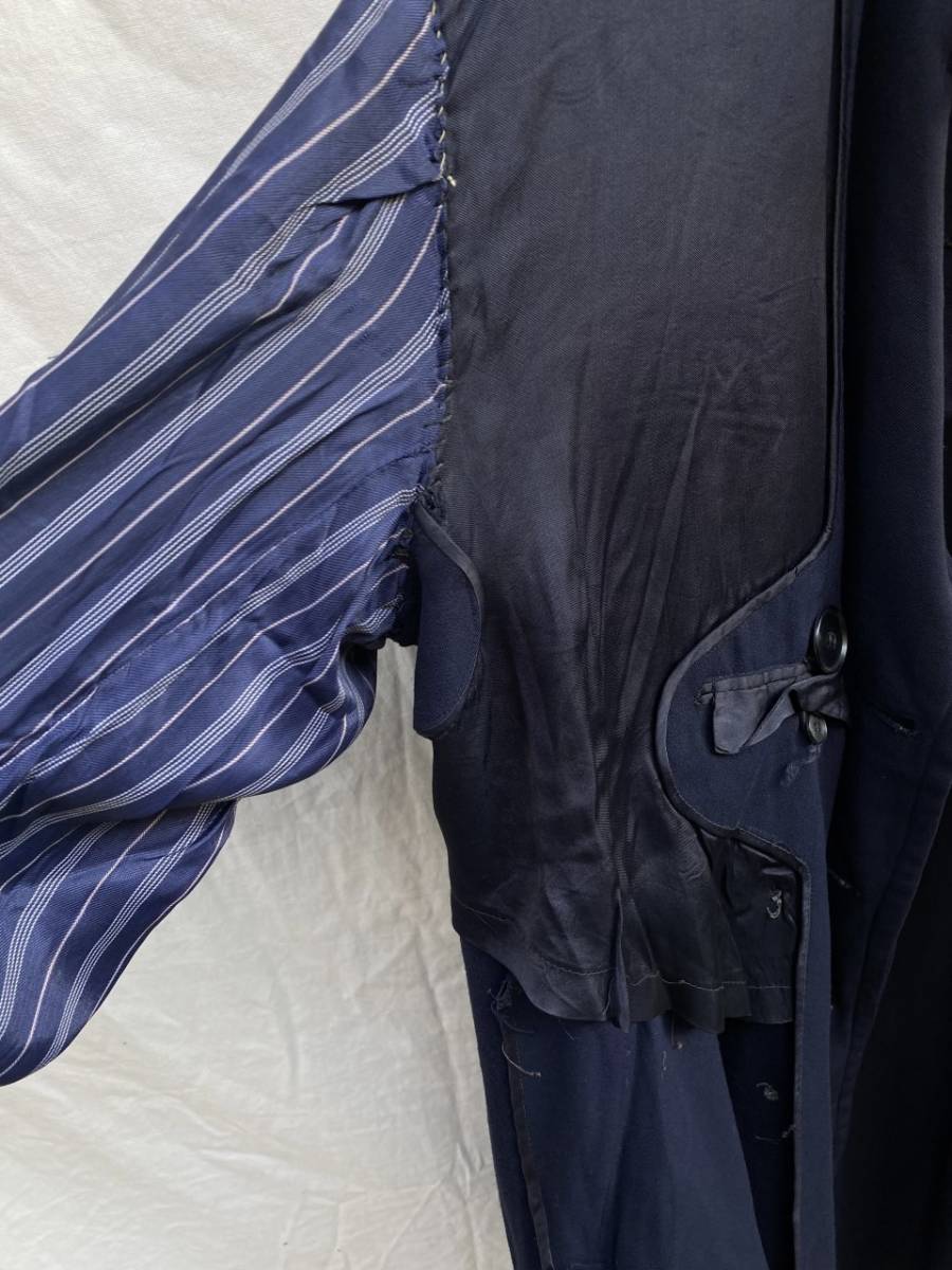 貴重 戦後 NEW FASHION ダブルブレスト トレンチ ベルト コート 外套 JAPAN VINTAGE ジャパンヴィンテージ 50s 日本の古い服 ギャバ？_画像9