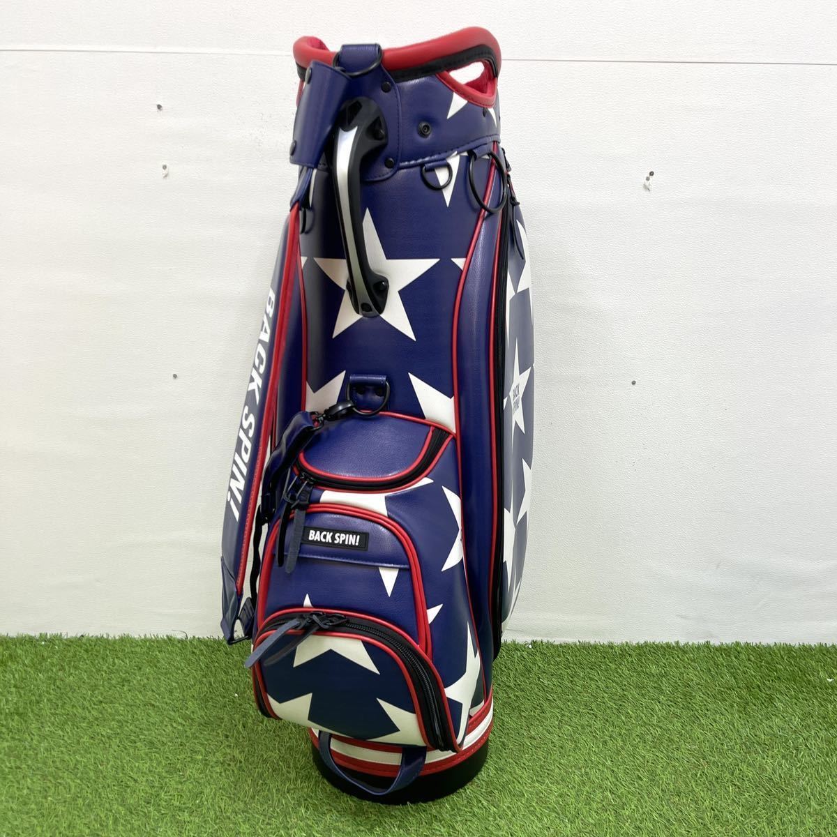 2022超人気 BACKSPIN バックスピン キャディバッグ 星柄 ネイビー