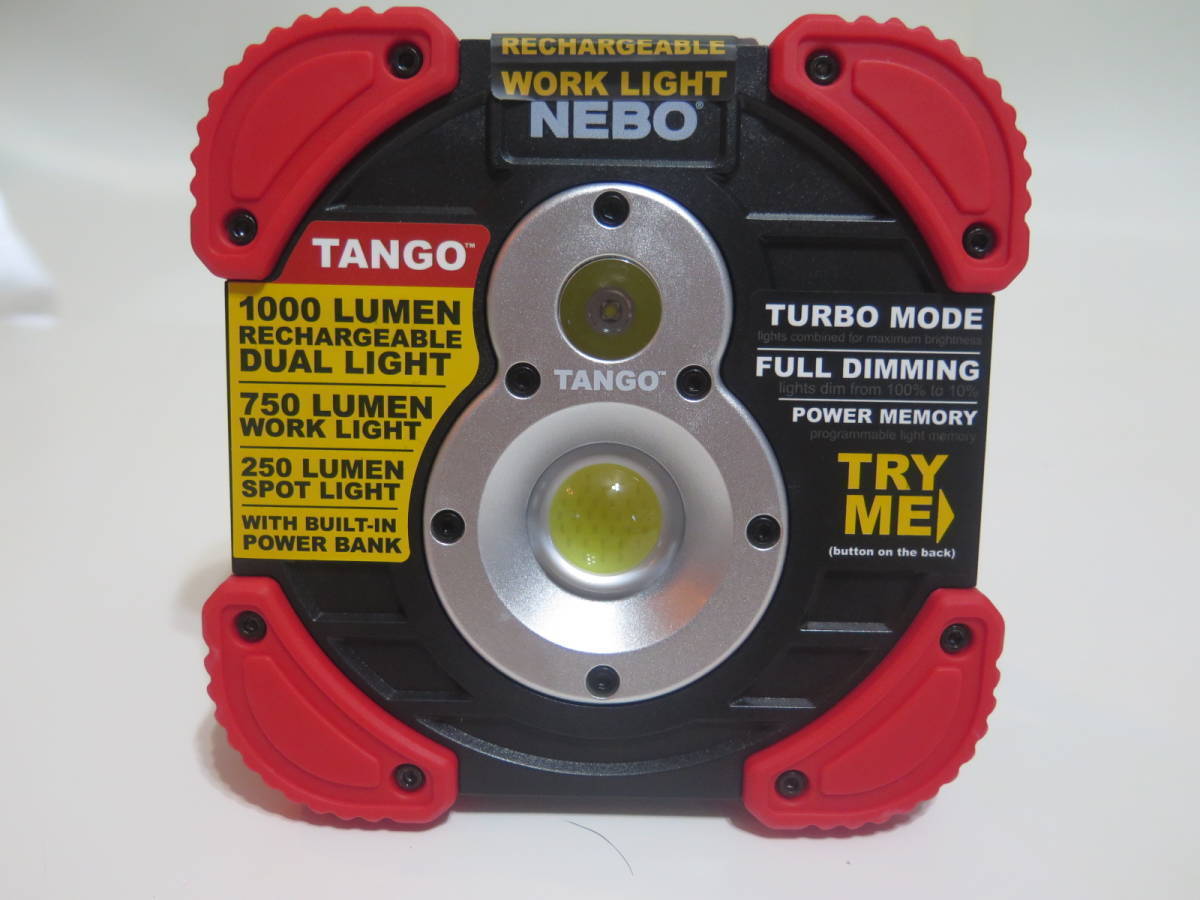 未使用　NEBO Chargeable Work Light「TANGO」ターボ機能付LEDワークライト　調光機能 ターボモード　蓄電可能 夜間作業 アウトドア 防災_画像1