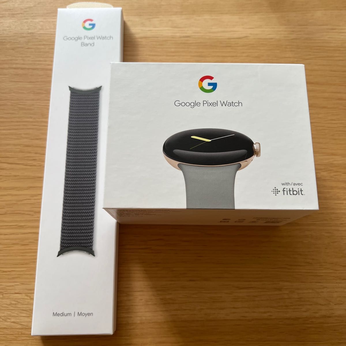 Google Pixel Watch gold/hazel Wi-Fi + Stretch Band スマート