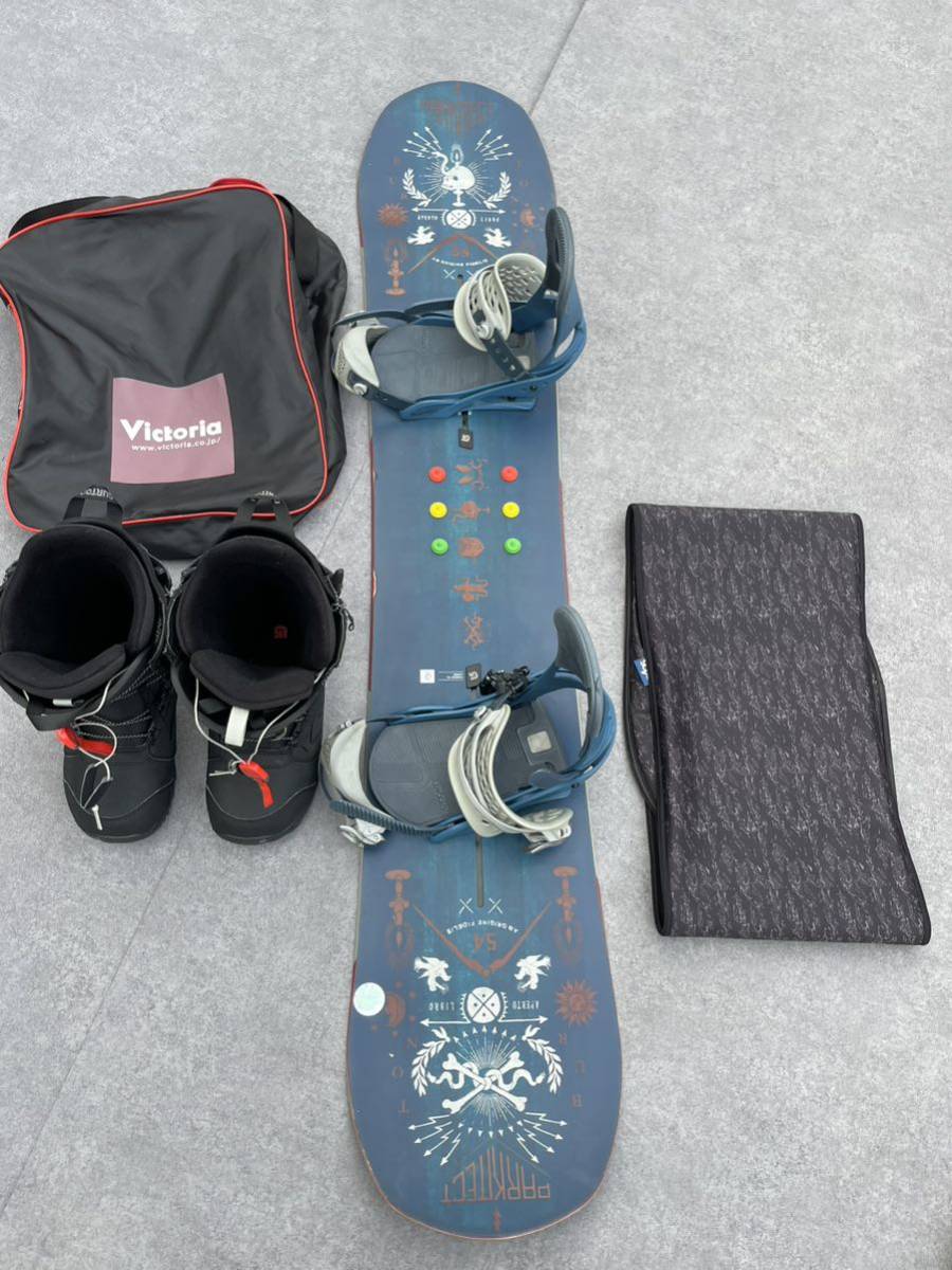 在庫有】 BURTON バートン PARKITECT スノーボードセット 150cm-155cm