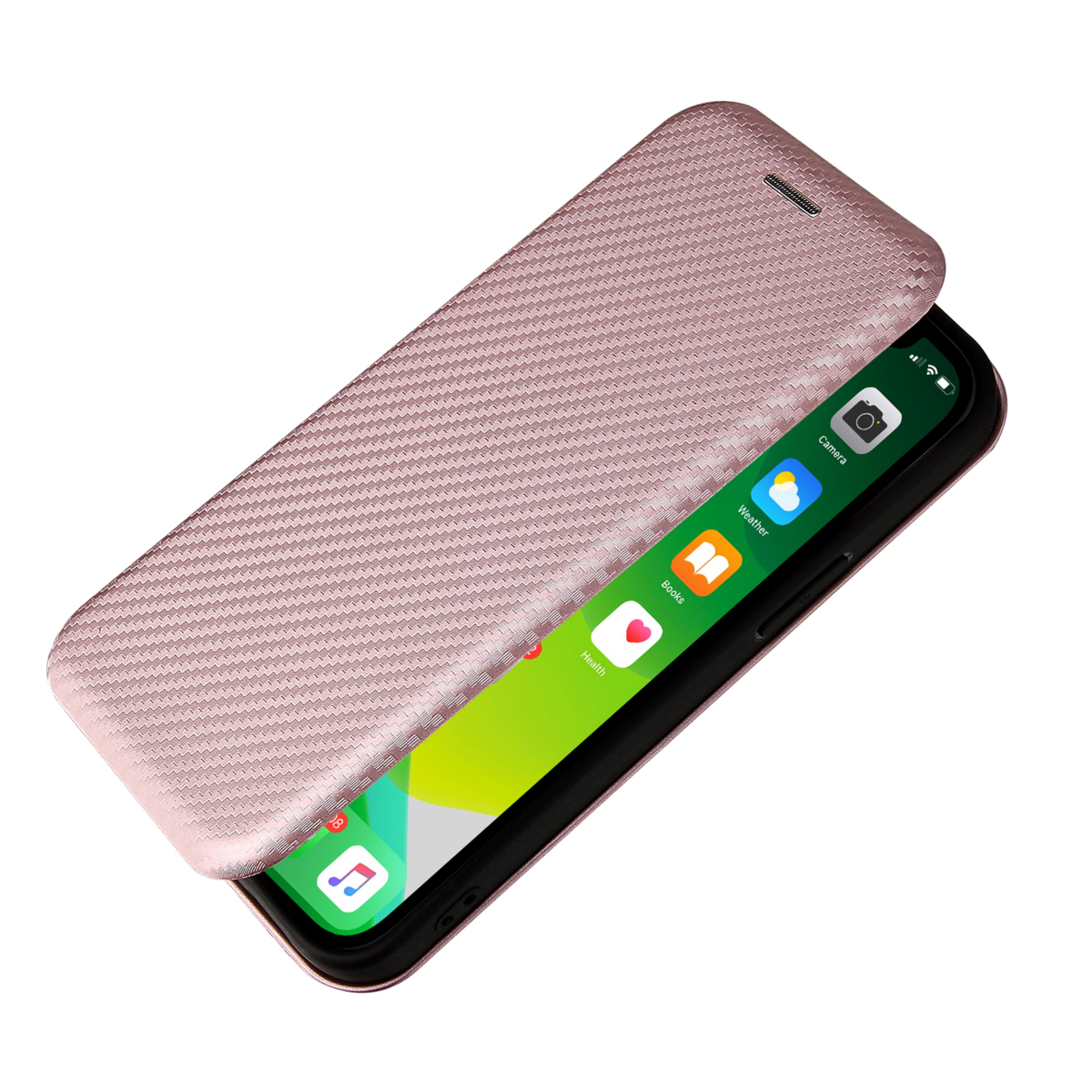 iPhone13 mini 手帳型 カーボン 炭素繊維 ケース マグネット式_画像4