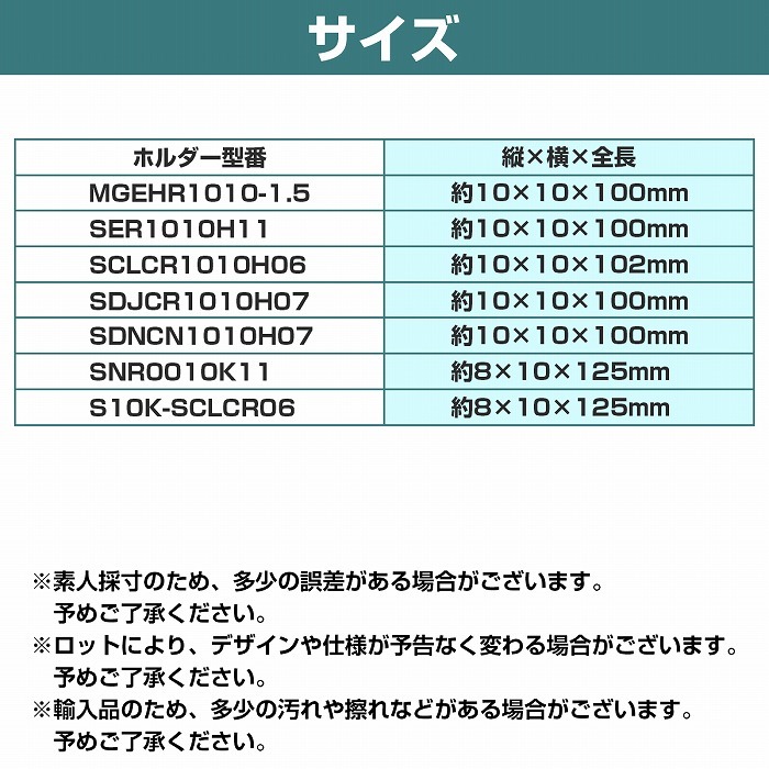 【7本セット】ミニ旋盤 バイトホルダー 10mm角 チップ付き 削り出し 旋削 加工 削材 工具 機械 DIY 作業 日曜大工_画像5