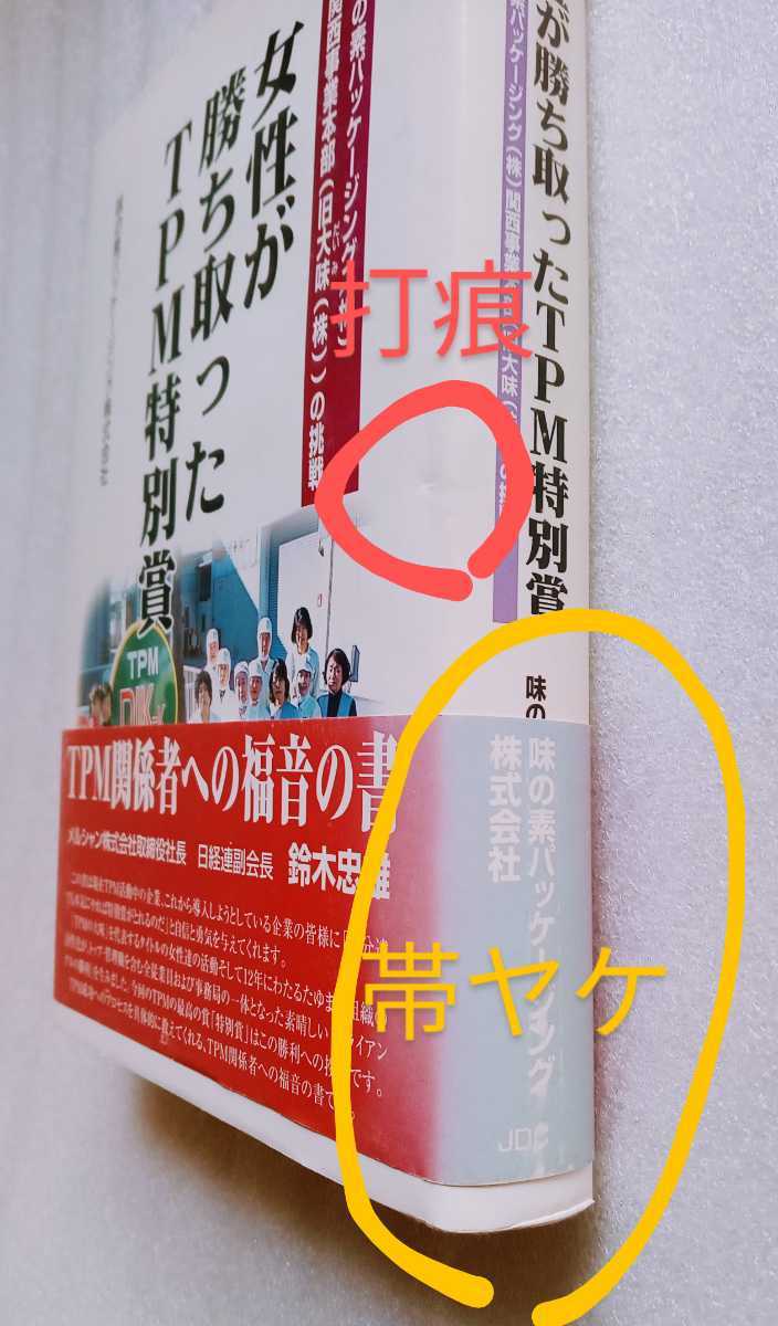 女性が勝ち取ったTPM特別賞 2001年6月5日第1版第1刷 味の素パッケージング株式会社 ハードカバー ※難あり_画像9