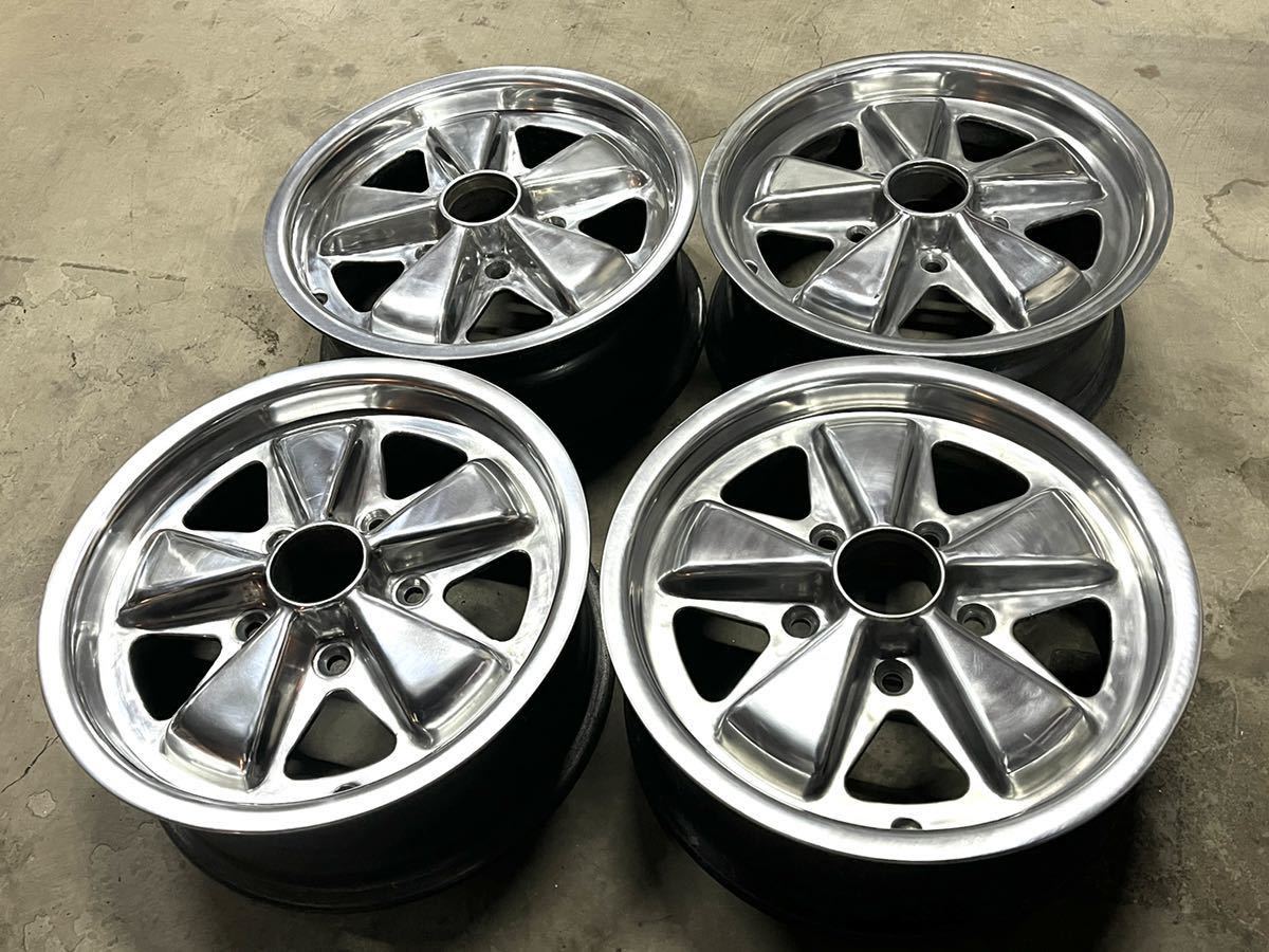  air cooling VW Porsche 911 15 -inch 6J polish alloy type wheel 4 pcs set T-1 T-2 T-3 Karmann-ghia hook sAEW NO.3284