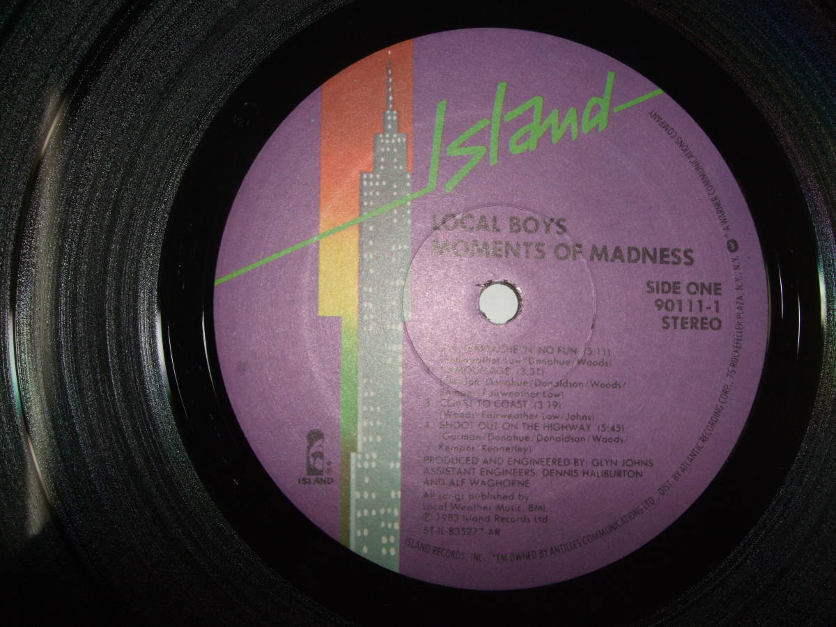 LP　LOCAL BOYS / MOMENTS OF MADNESS　US盤　ANDY FAIRWEATHER LOW_画像4