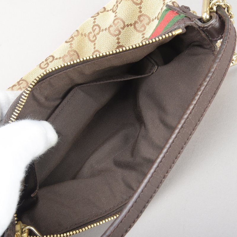 極美品 グッチ GUCCI アクセサリーポーチ ハンドバッグ シェリーライン