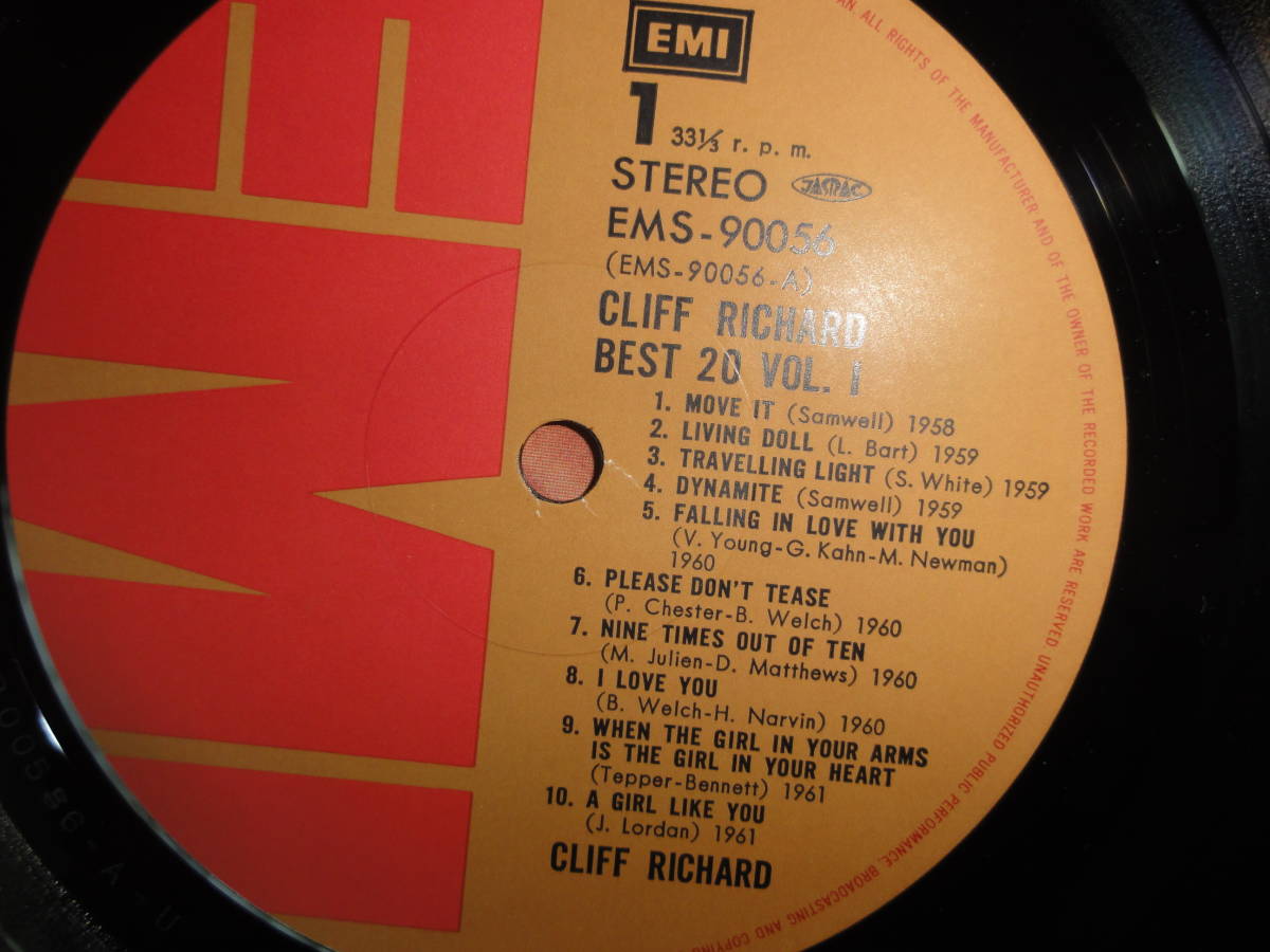 cliff richard best 20 VOL,1 & VOL,2 ●クリフ・リチャード●国内盤●２枚組●_画像3