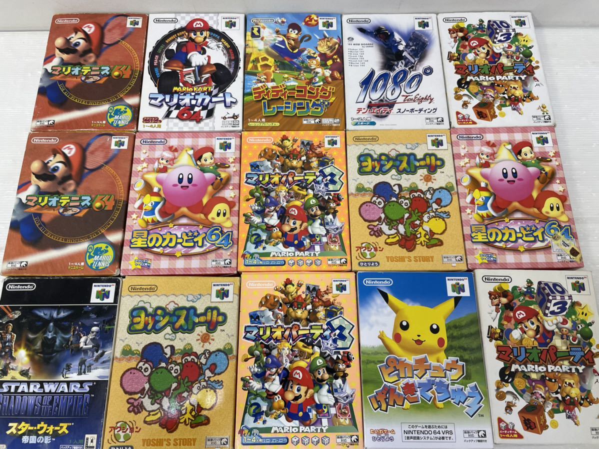 B 1円スタート 64 箱付 ゲームソフト 計79本 約17kg 大量 任天堂