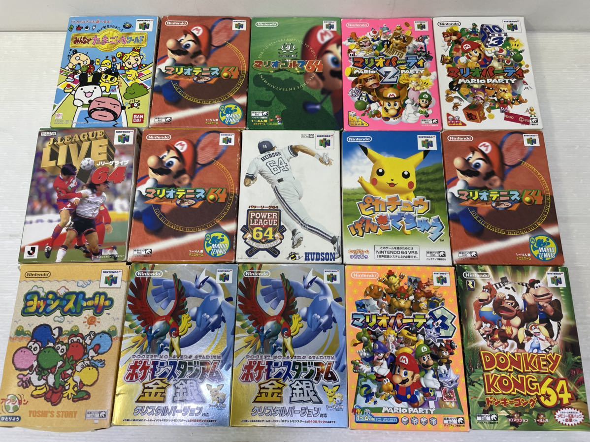 B 1円スタート 64 箱付 ゲームソフト 計79本 約17kg 大量 任天堂