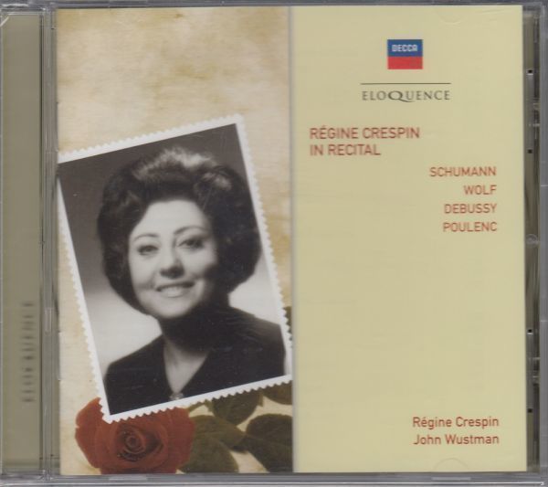 [CD/Eloquence]シューマン:女王メアリー・ステュアートの詩他/R.クレスパン(s)&J.ウストマン(p)_画像1
