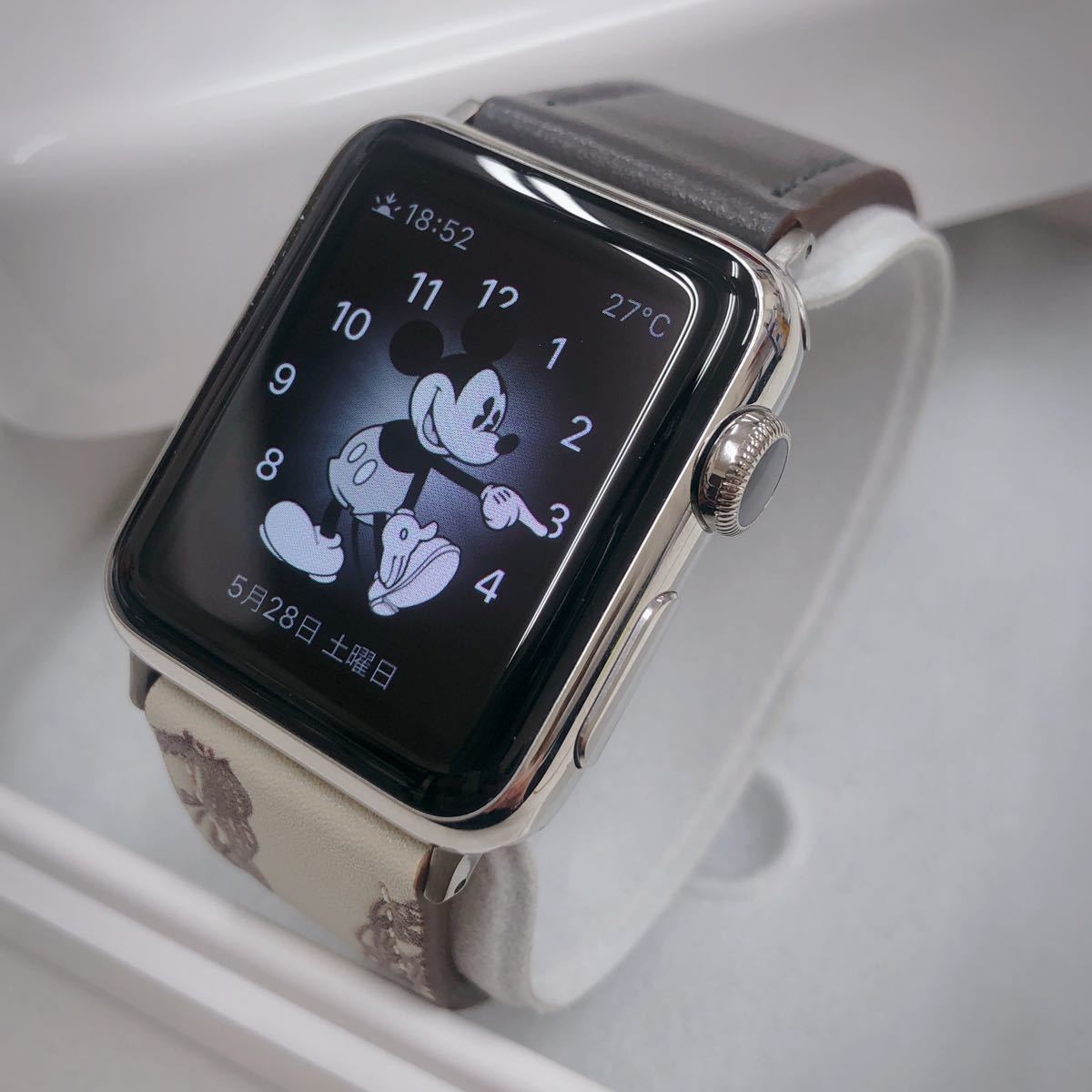 新品 apple watch ブラックステンレス 38mm 黒 | myglobaltax.com