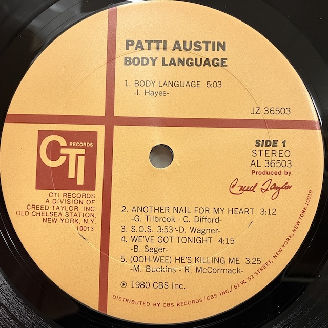 ■即決 FUSION/DISCO Patti Austin / Body Language d0672 米オリジナル シュリンク People in Love 収 DISCO BOOGIE_画像2