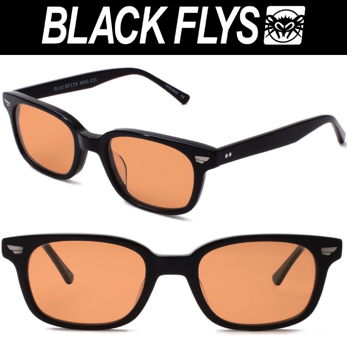 オレンジレンズ ブラックフライ FLY SLAMMER サングラス BlackFlys BLACK/Orange