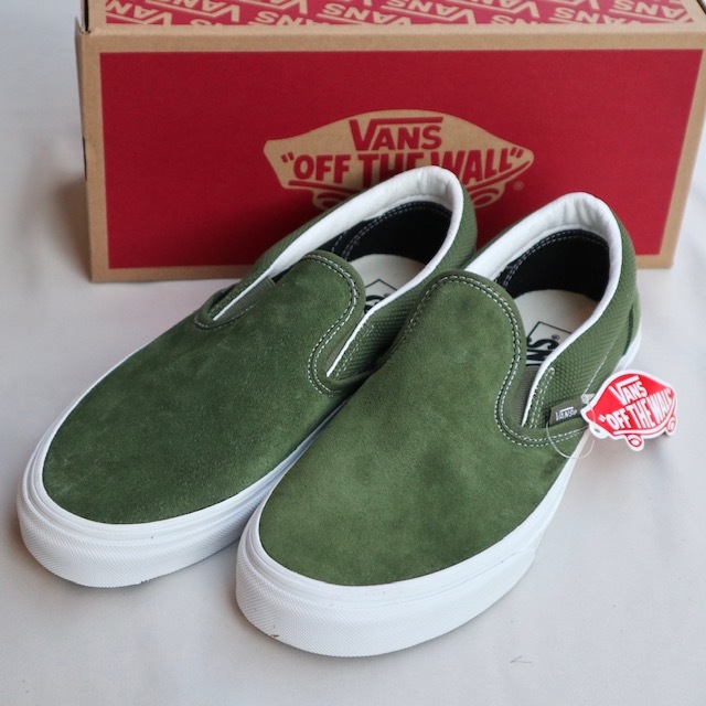 26.5cm Vans Slip-On スエード バンズ スニーカー スリッポン TEXTURED CHIVE US8.5_画像1