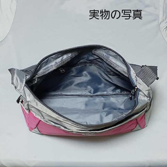 【送料無料】 多目的バッグ 収納性 アウトドア スポーツバッグ ショルダーバッグ キャンプ 男女兼用 レディース メンズ ピンクの画像6