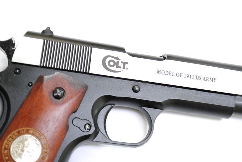 DOUBLE BELL M1911A1 第二次世界大戦 終戦記念刻印モデル ガバメント ブローバック ガスガン シルバー No.723L 数量限定1円スタート 新品_画像3