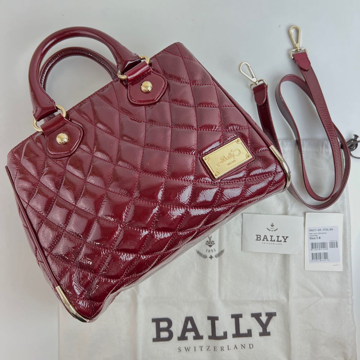 BALLY バリー トートバッグ ワインレッド 2way 高品質 バッグ | en