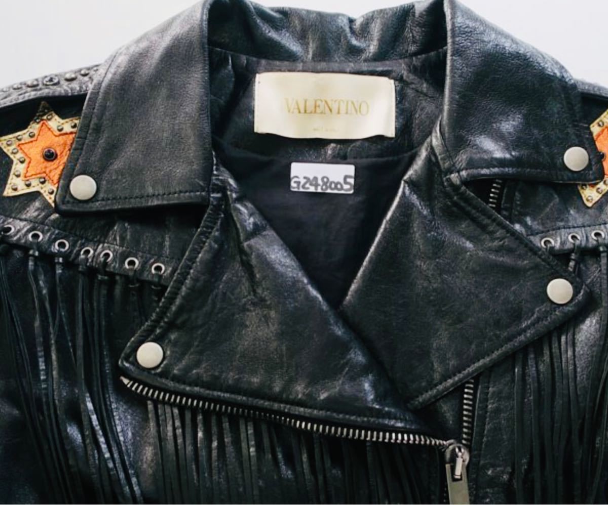 ヴァレンティノ Valentino 44ラム¥572,000ライダースジャケット-