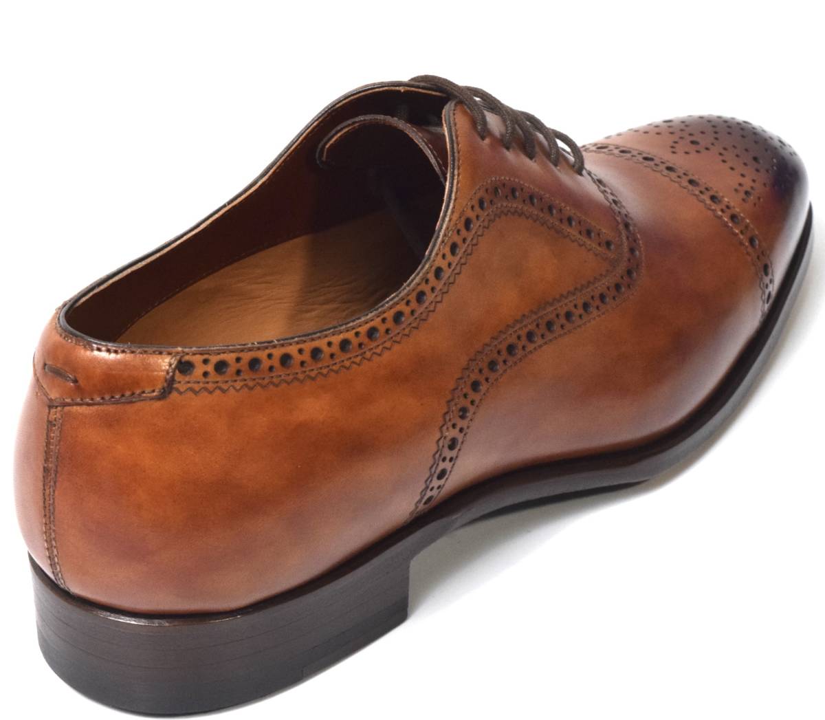 未使用 MAGNANNI SELECCION マグナーニ メダリオン レザーシューズ 39 (24.5) ブラウン_画像4