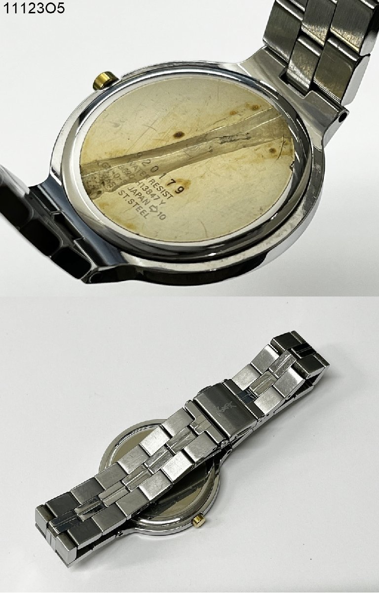 店舗割引 【動作OK】Yves Saint Laurent Yベルト 腕時計 コンビ Y