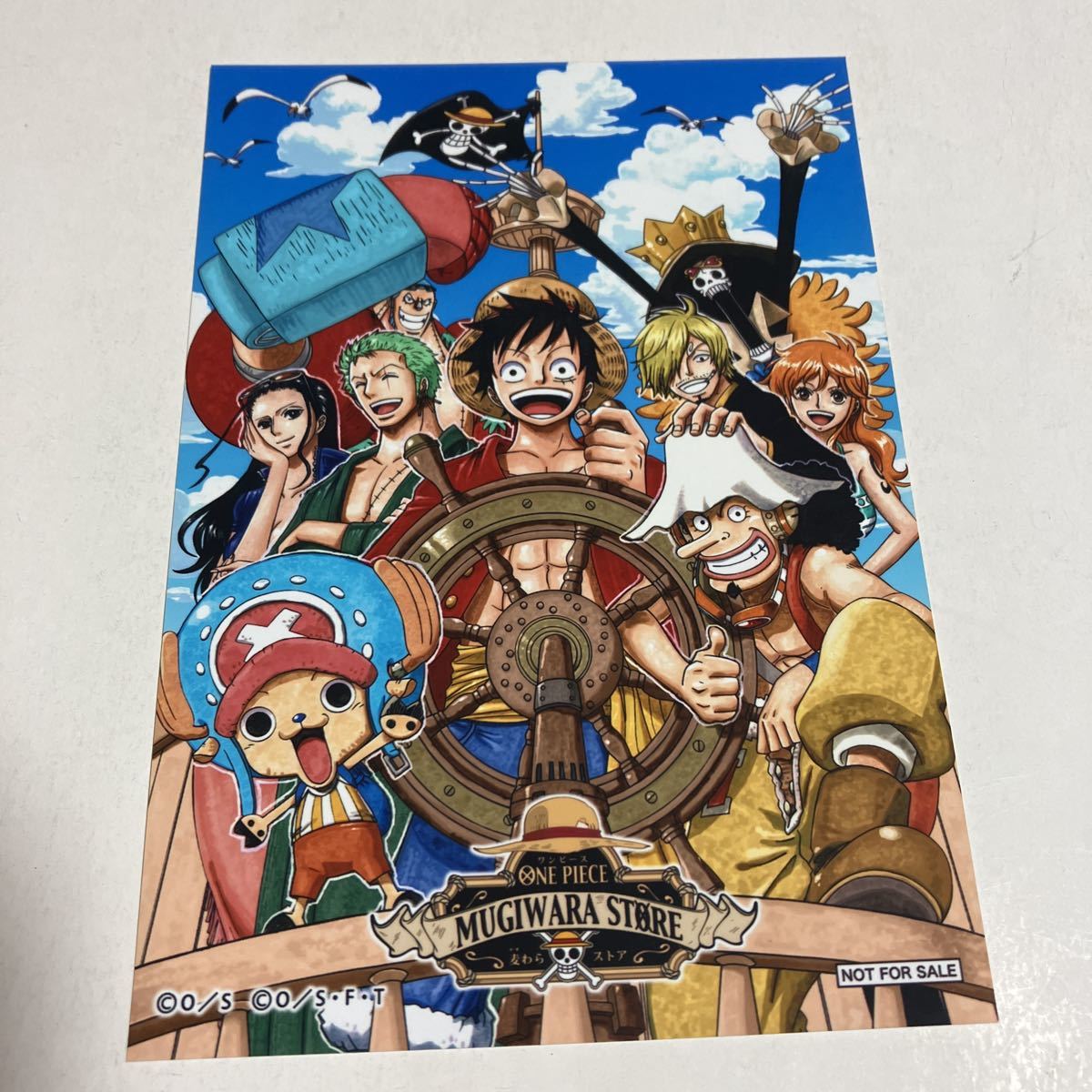 ONE PIECE ワンピース 新店舗オープン記念フェア 麦わらストア新店オープン記念ブロマイド 2015 非売品 麦わらの一味 ルフィ ゾロ サンジの画像1