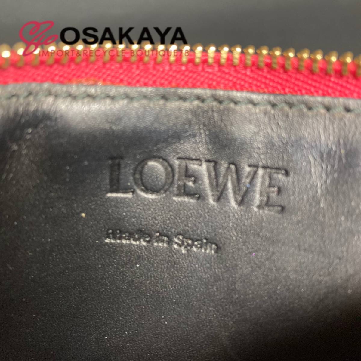  б/у LOEWE футляр для карточек ячейка для монет розовый кожа Loewe one отметка Испания застежка-молния compact сумка бардачок 
