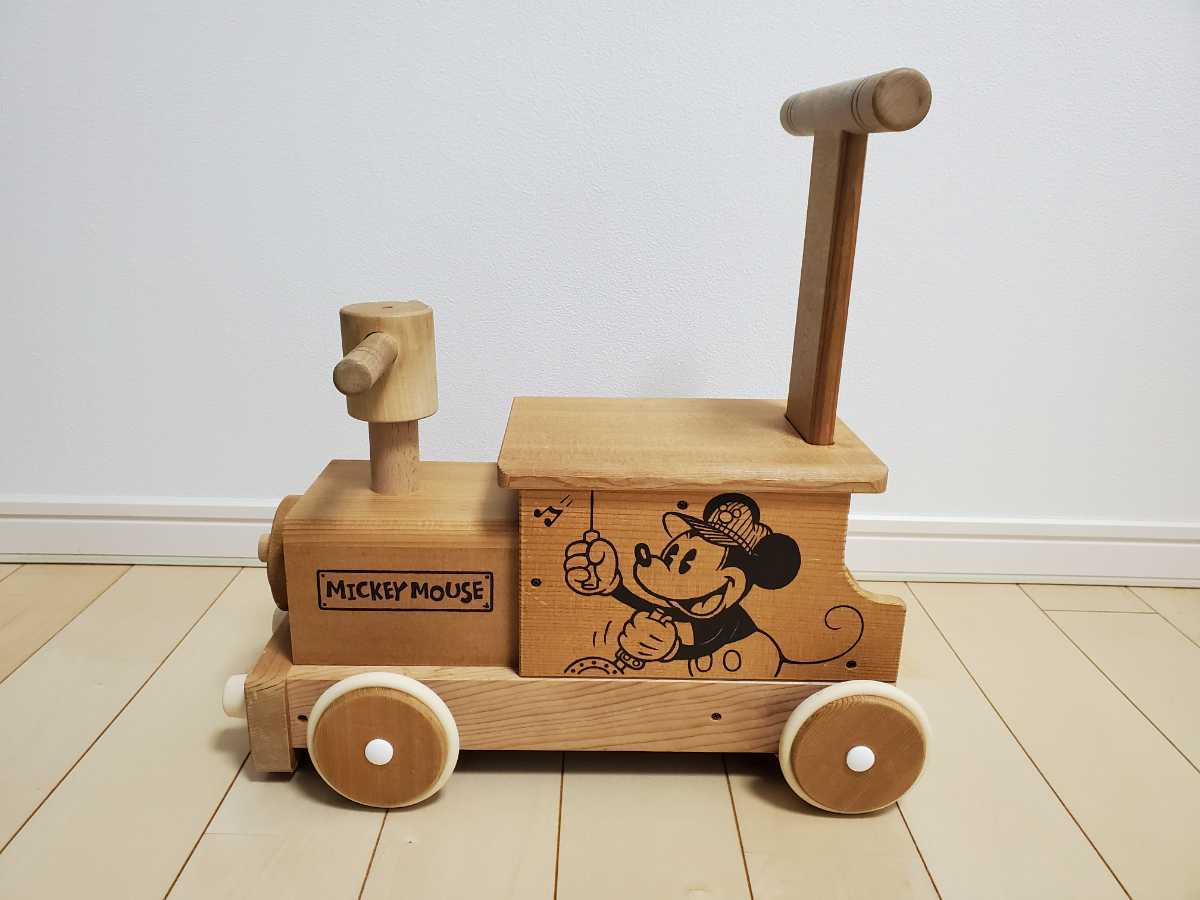 ミッキーマウス　ウッディートレイン　手押し車　乗用玩具 汽車ポッポ 木のおもちゃ 木製 赤ちゃん _画像3