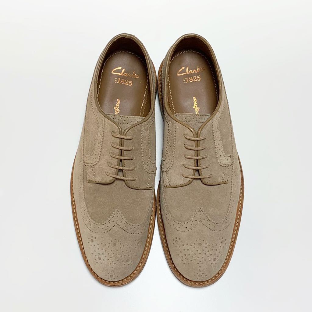 美品 クラークス Clarks フルブローグ ウイングチップ スエード 美品 クラークス Clarks フルブローグ ウイングチップ スエード