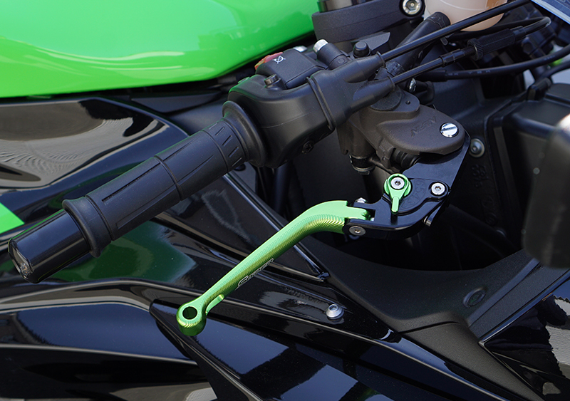 NINJA250 NINJA400 Z250 Z400 6段階アジャスター 可倒式 クラッチレバー＆ブレーキレバーセット 青 SNIPER スナイパー SP0107BL_画像5