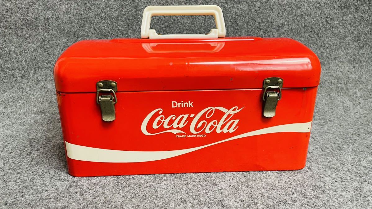 Coca-Cola コカ・コーラ コカコーラ 缶 ブリキ缶 赤 小物入れ ボックス インテリア s955_画像2