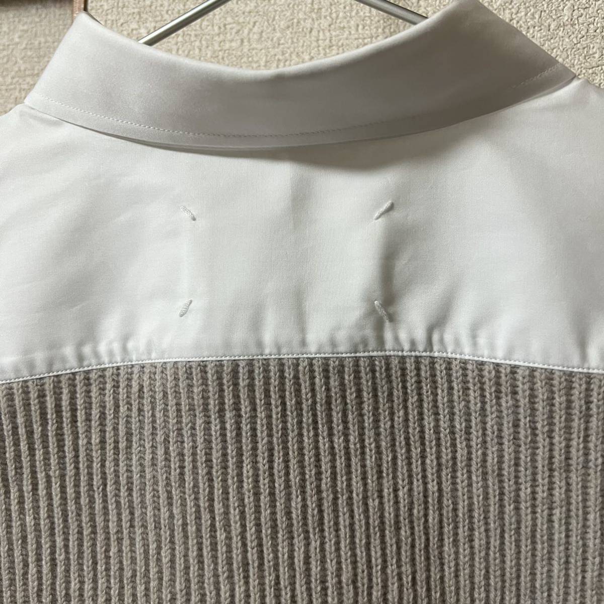 新品 MAISON MARGIELA メゾンマルジェラ Spliced ニット シャツドレス