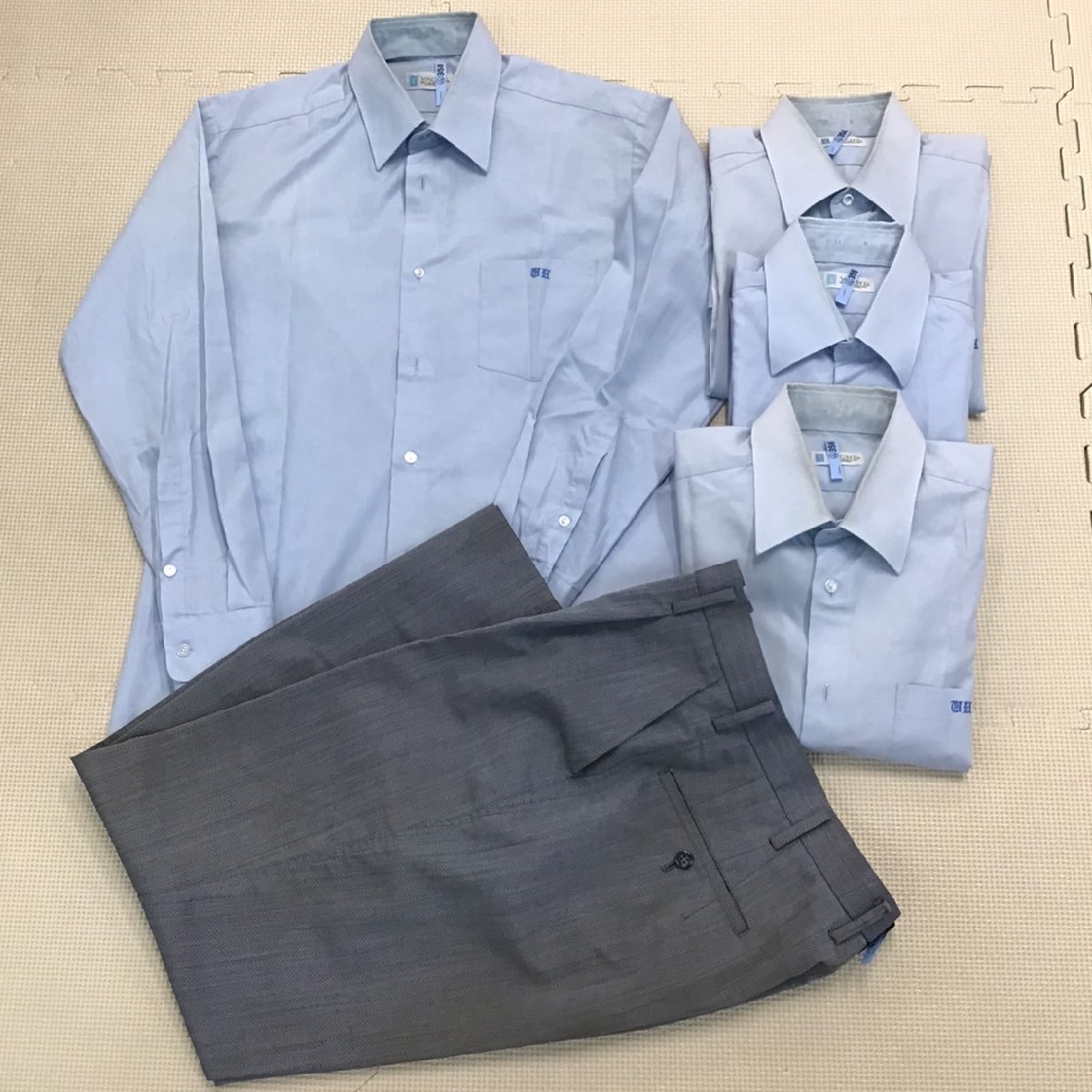 OT142-1 (中古) 栃木県 宇都宮白楊高校 男子学生服 5点セット /指定品/M/W76/長袖シャツ/夏ズボン/夏用/中学校/高校/制服/学生服/男子学生_画像1