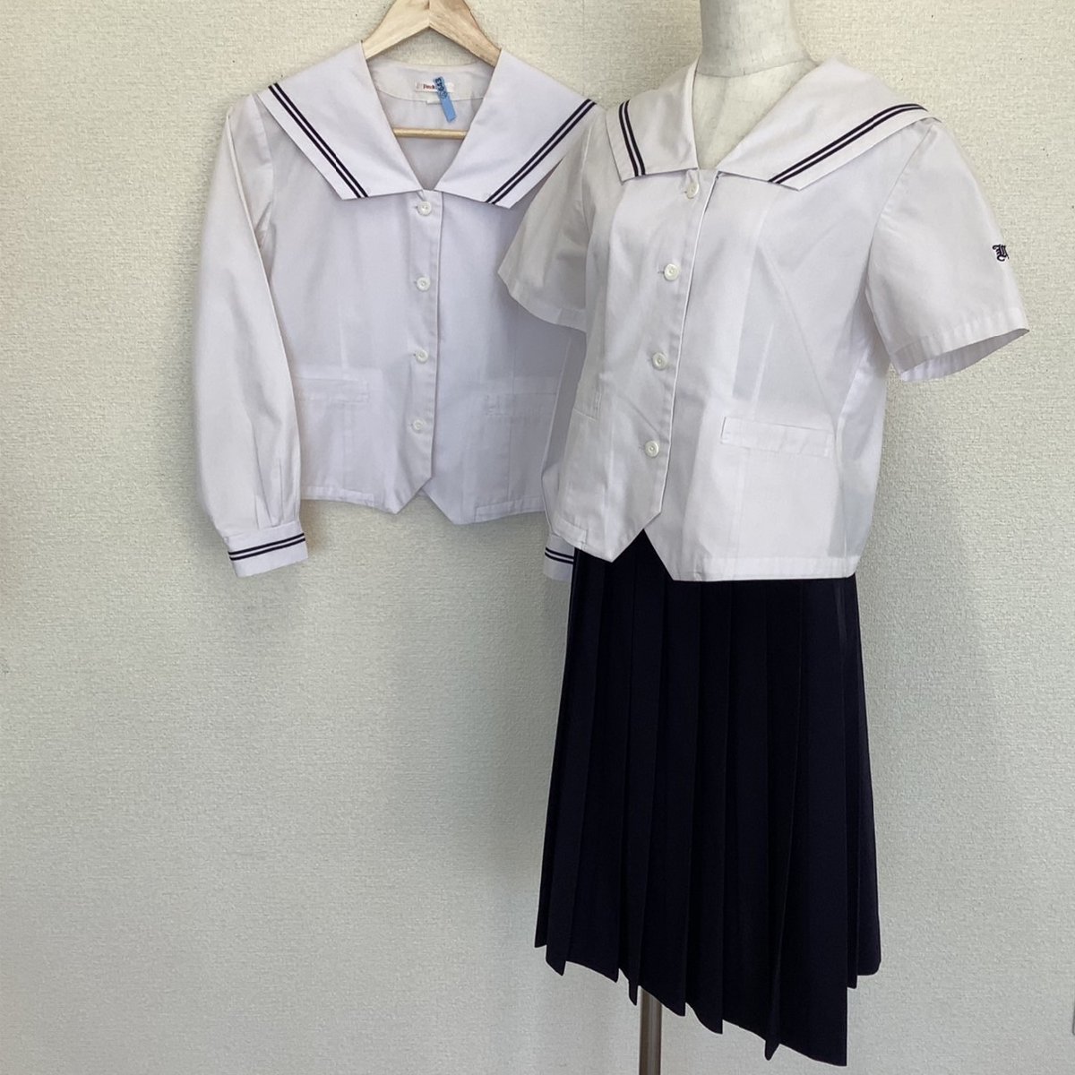 Y)I642 (中古) 山形県 山形北高校 セーラー服 3点セット /160A Y)I642 (中古) 山形県 山形北高校 セーラー服 3点セット /160A