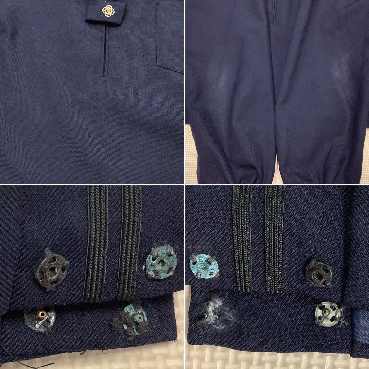 たぬき 希少 (中古) Y)I647 福島県 上下 セーラー服 旧制服 本宮第二中学校 学生服