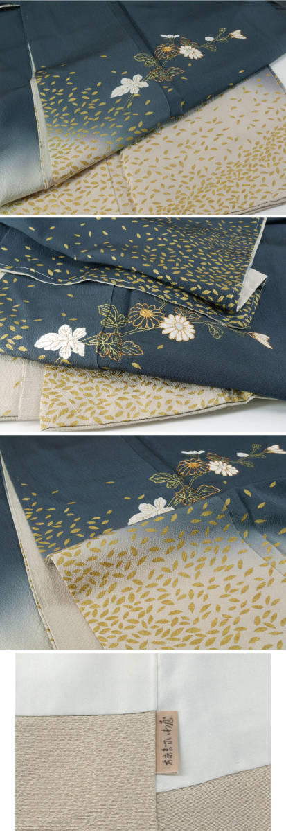 【京かんざし】t-692「東京ますいわ屋謹製」訪問着 金駒刺繍 新古品しつけ付き未着用 ★即決送料無料!★_画像6