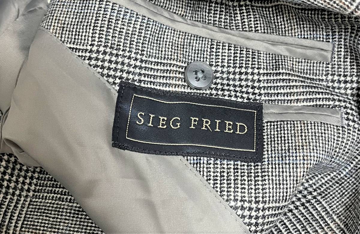 SIEG FRIED ジークフリート ＊グレンチェック スーツ 3ピース ＊ジャケット パンツ ベスト 94-84-165 AB4 size グレー 三陽商会 秋冬用_画像2