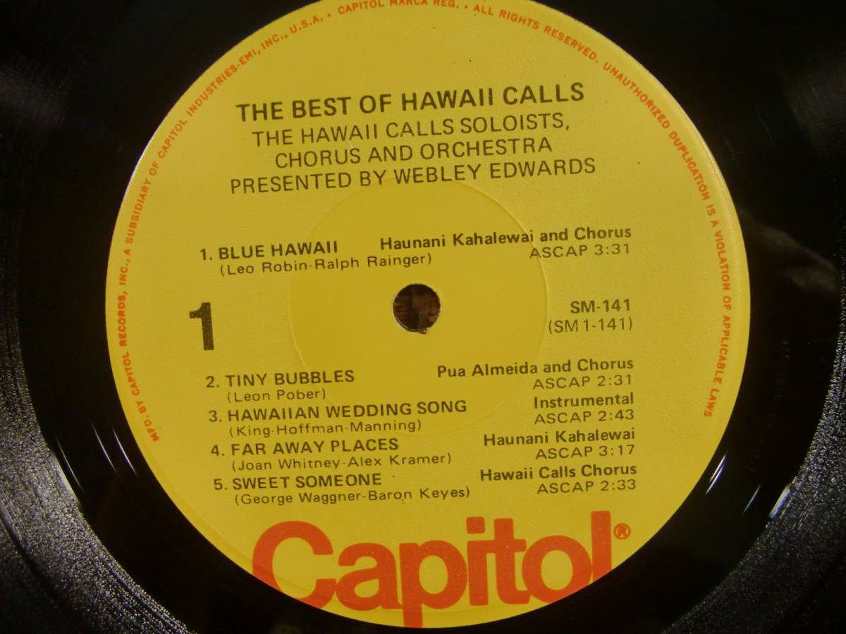 【 ハワイ HAWAII 】 Webley Edwards ウェブリー・エドワーズ Presents / The Best Of Hawaii Calls ベスト・オブ・ハワイ・コールズ_画像4
