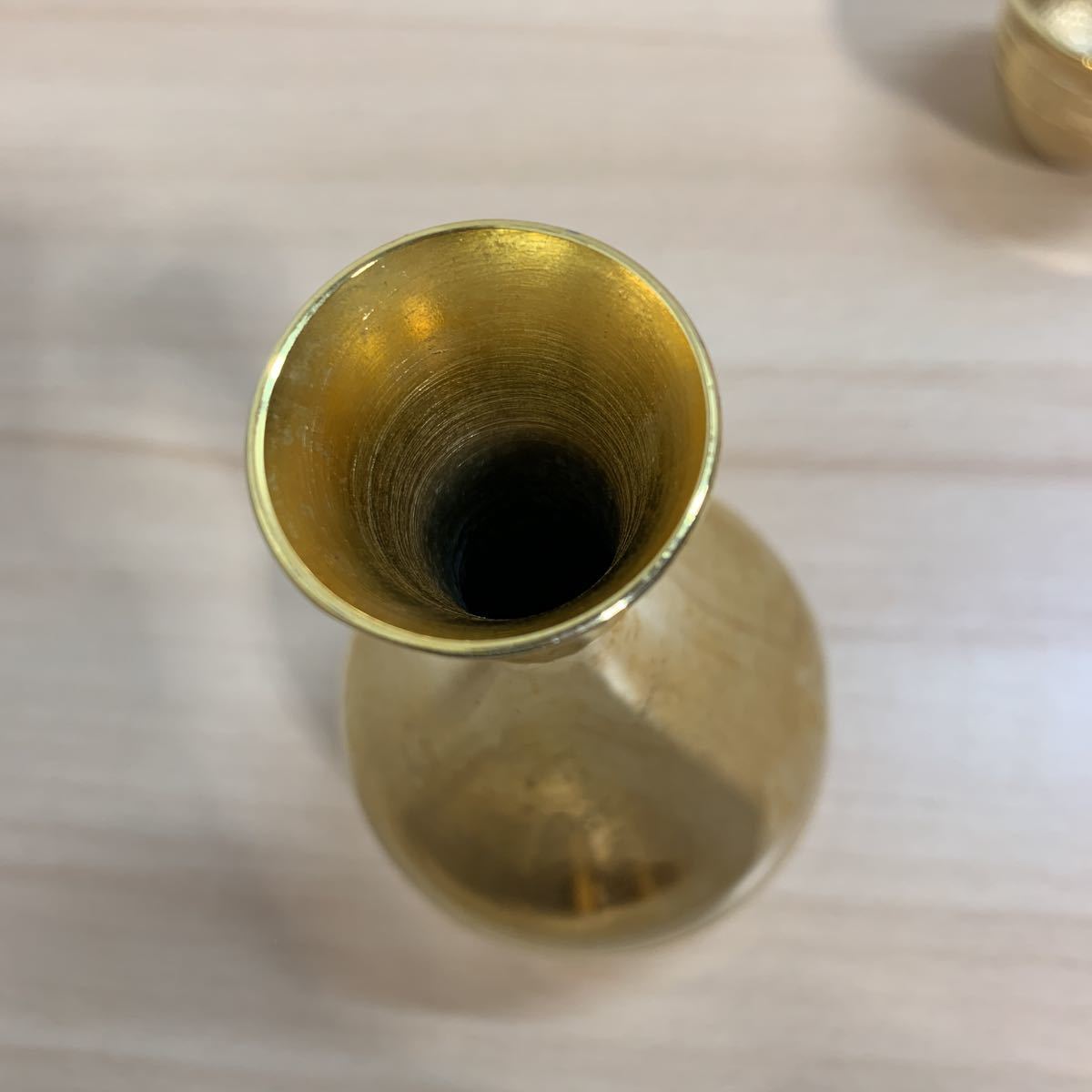 24K GP 金メッキ 徳利/おちょこ/金杯/金盃 菊紋付き 8個セット ...